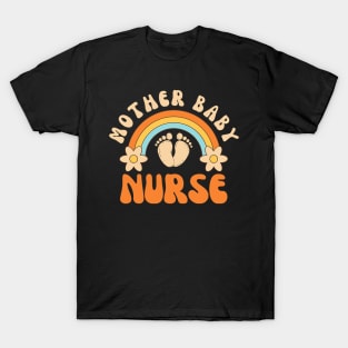 Postpartum Mother Baby Nurse Mom Baby Postpartum Nursing T-Shirt